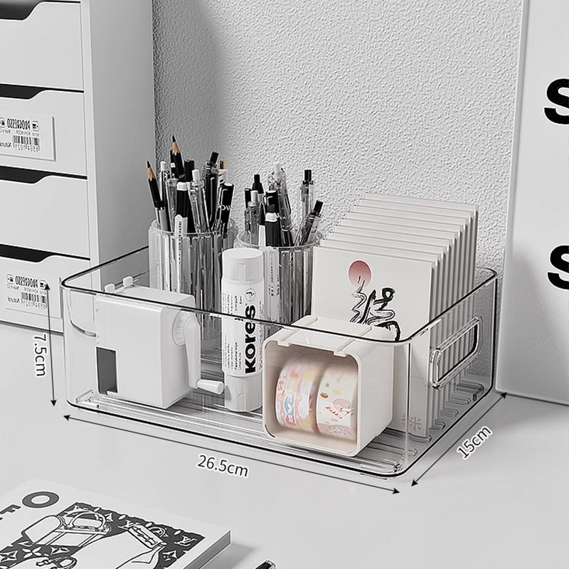 Boîte de stockage de bureau acrylique transparente