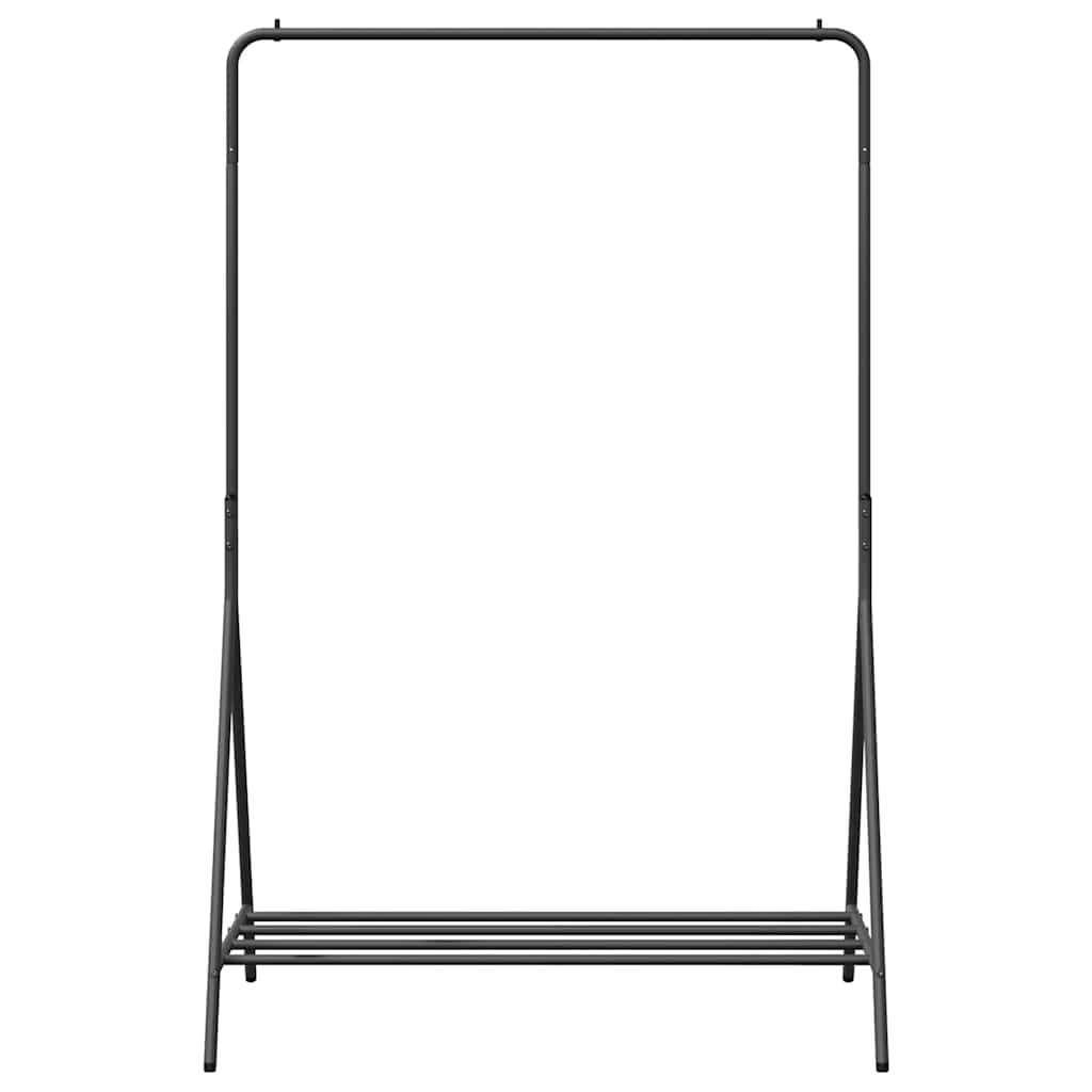 Sac de vêtements avec plateau noir 100 x 56 x 154 cm Acier
