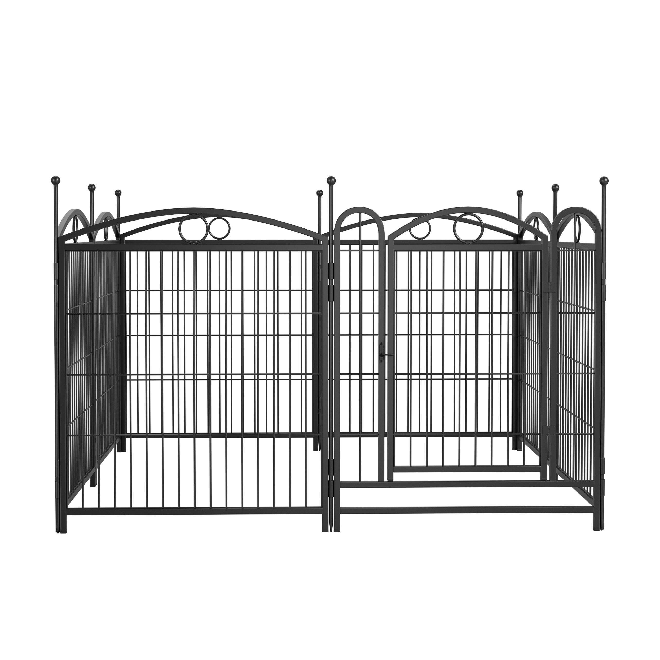 Dog Playpen Intérieur 32 pouces 8 panneaux Metal Dog Pen Pet Dog Fence Outdoor Exercise Pen avec