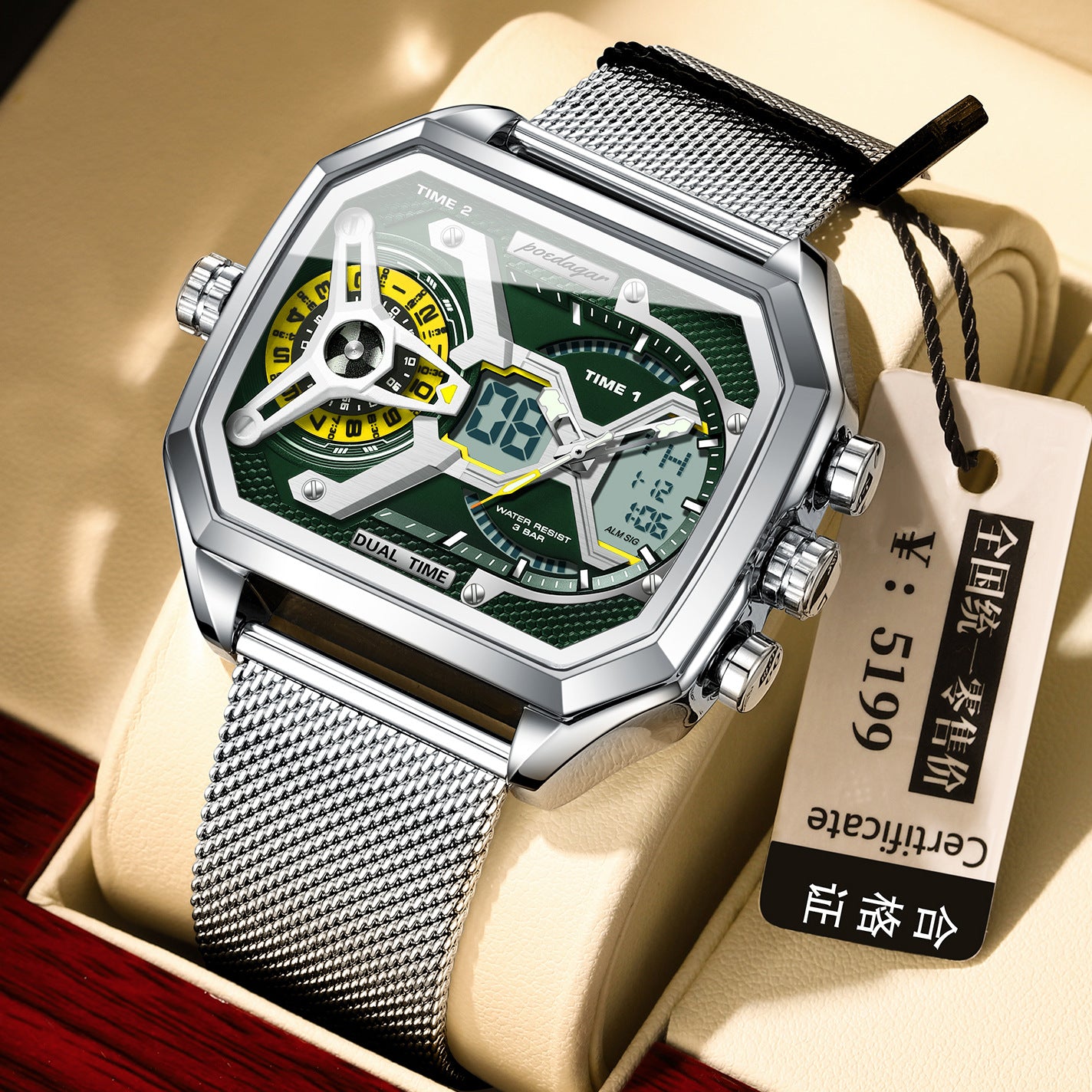 Multifonctionnelle Imperméable Montre Lumineuse Homme