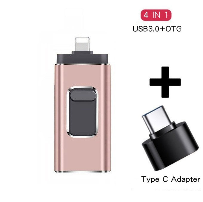 Multifonctionnel téléphone mobile U-disque adapté pour téléphone mobile quatre-en-un métal