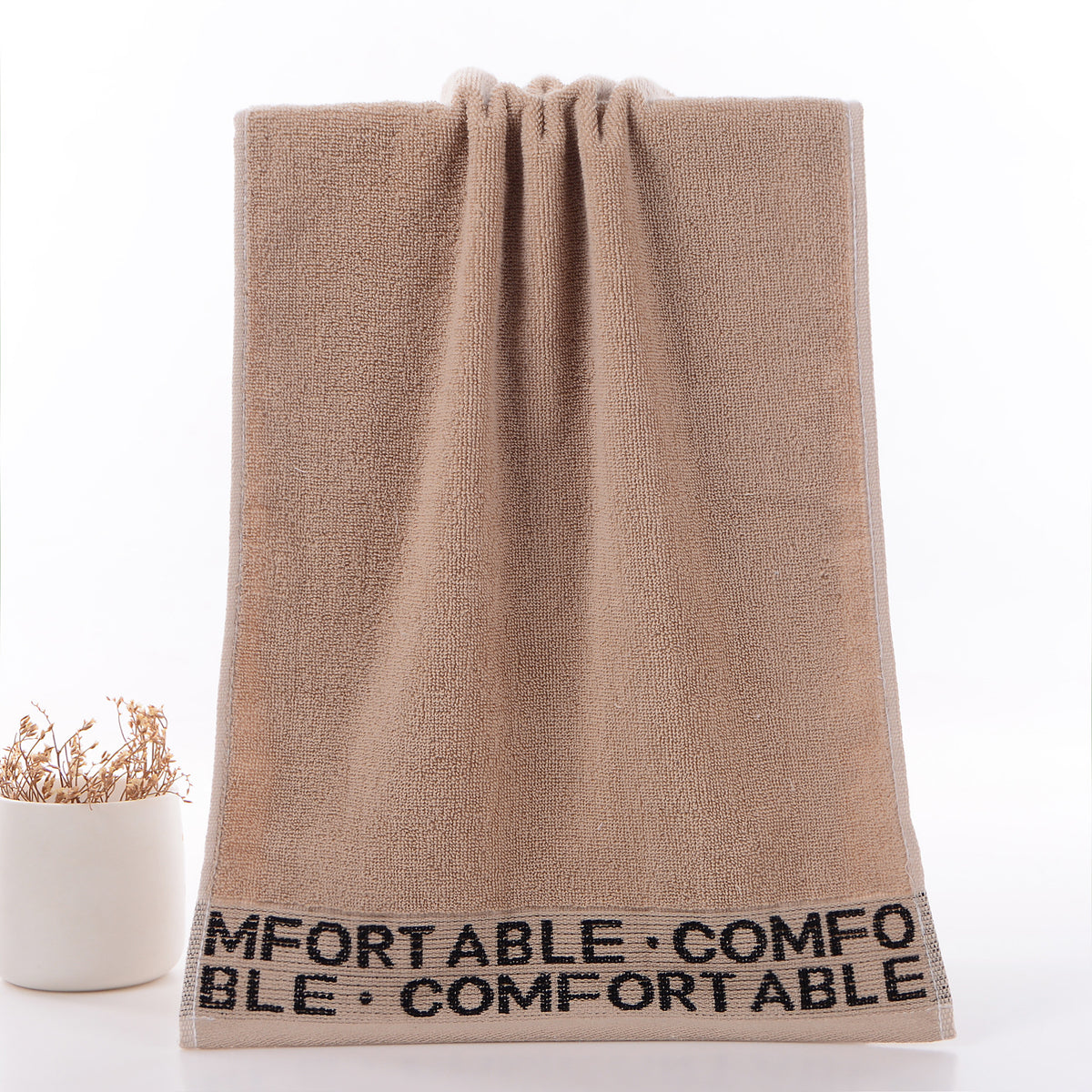 Serviette de coton et lavage du visage