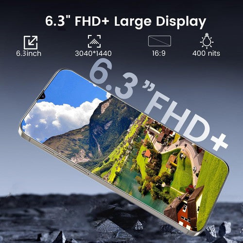 S24 Téléphone intelligent déverrouillé 4inch 128GB Android14.0 6.8inch 6800mAh 5G