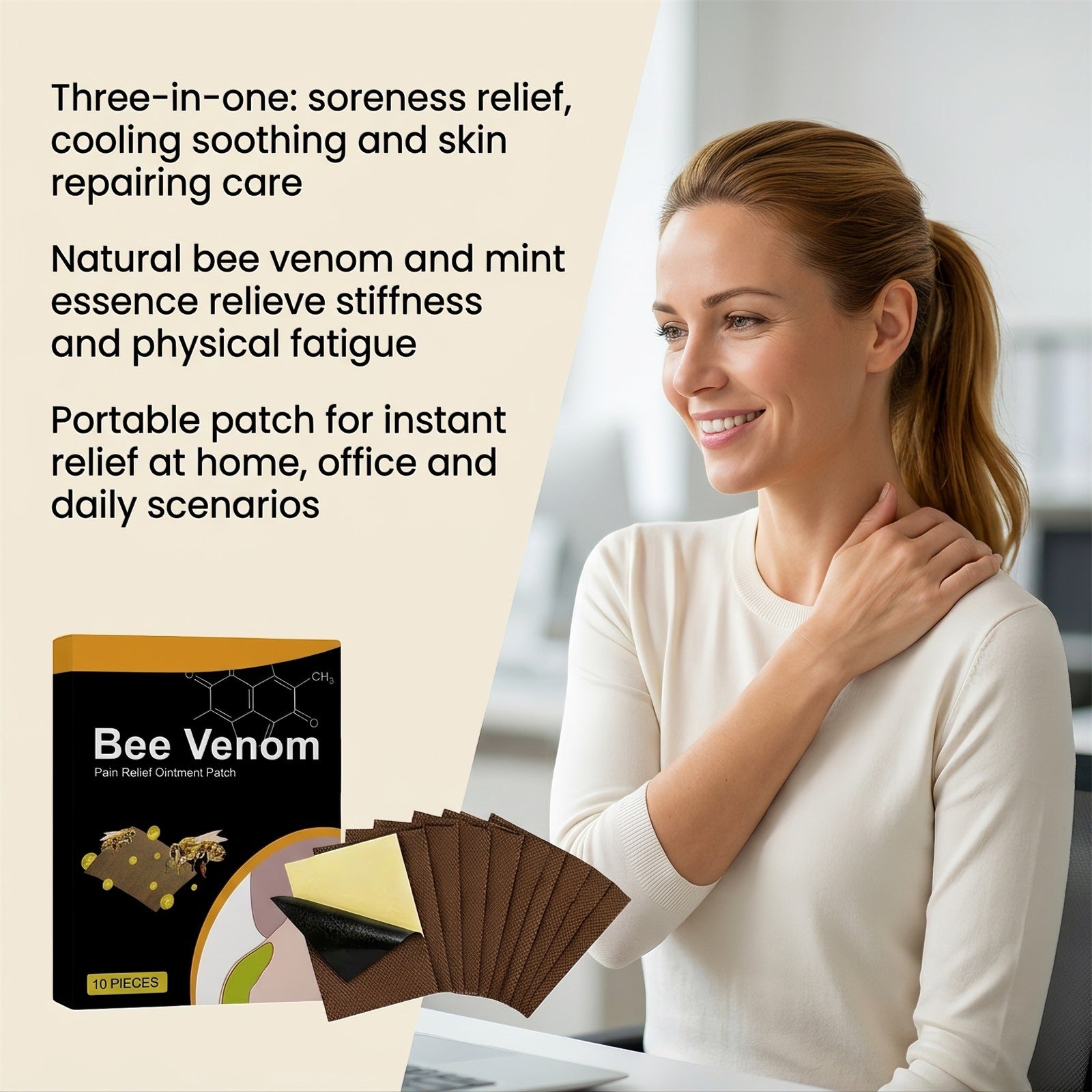 Patches de soins du corps des abeilles Patches de massage confortables