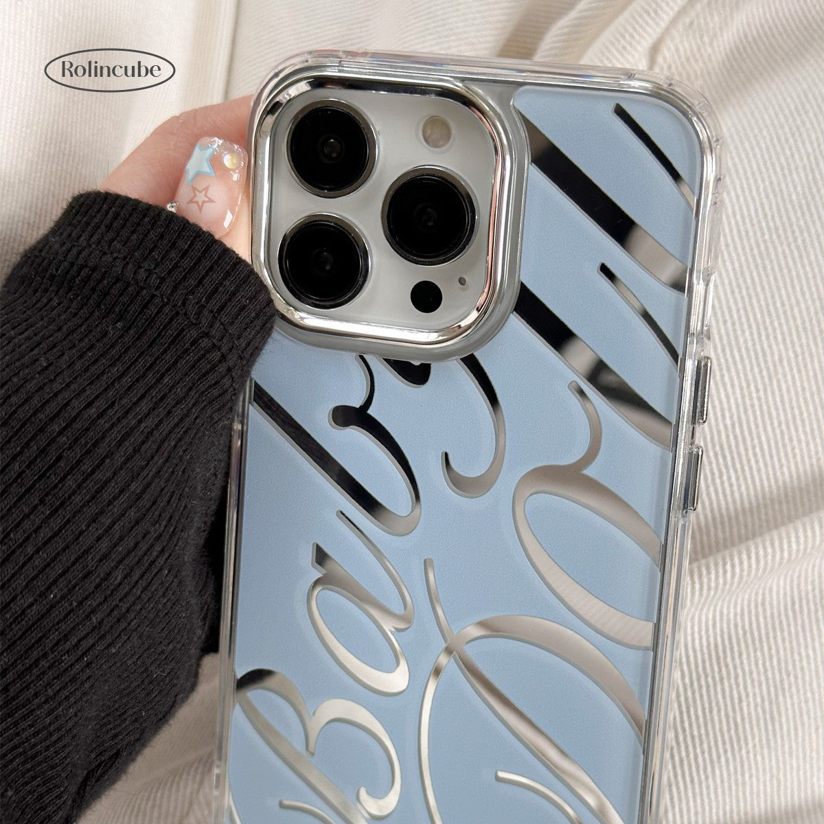 Téléphone mobile Protection Shell miroir Creative Ins Style Lettres anglaises