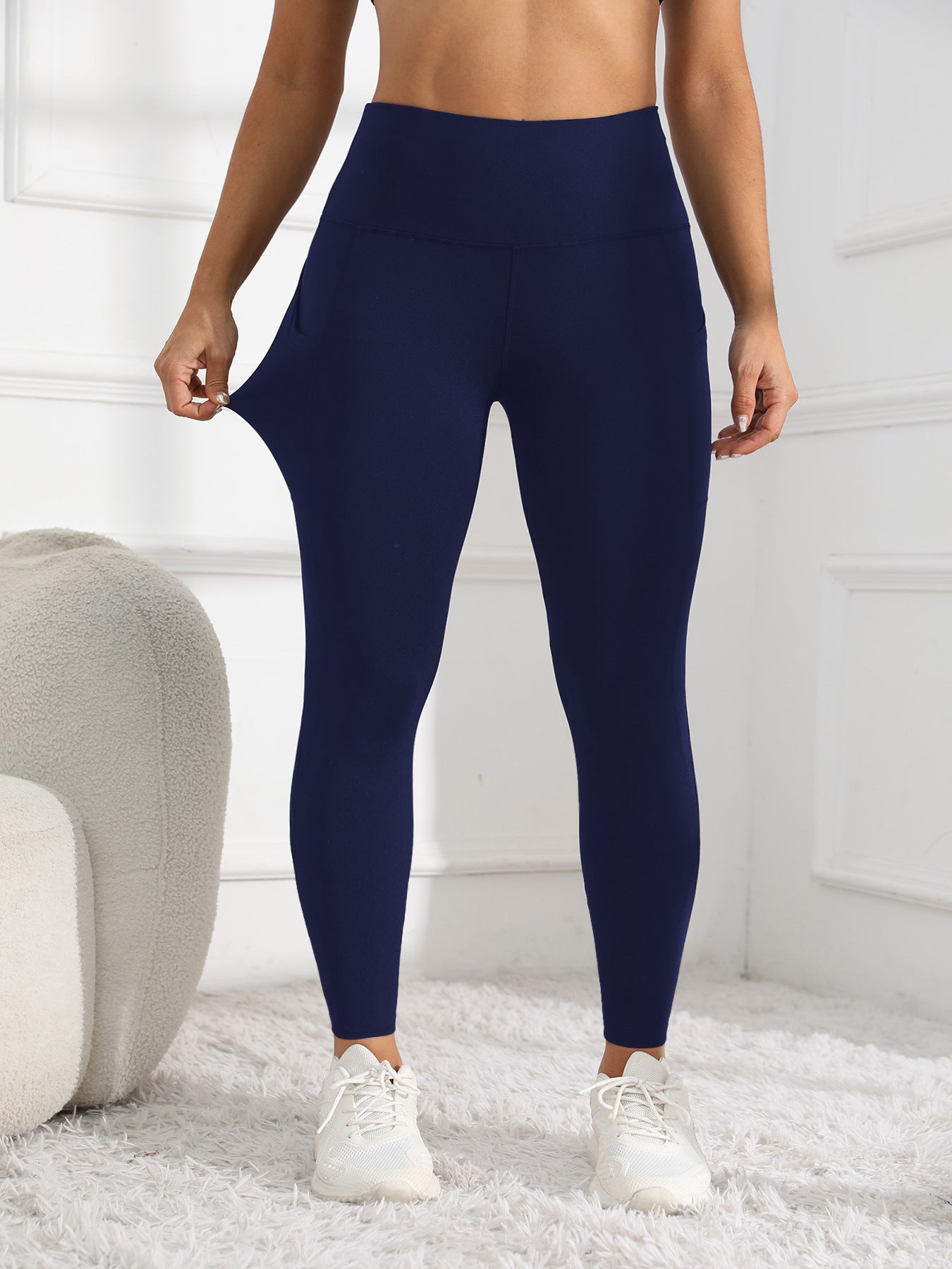 Pantalons de yoga de style européen populaires Sports de plein air Butt-Lifting Fitness Pantalons Slim High-Wais