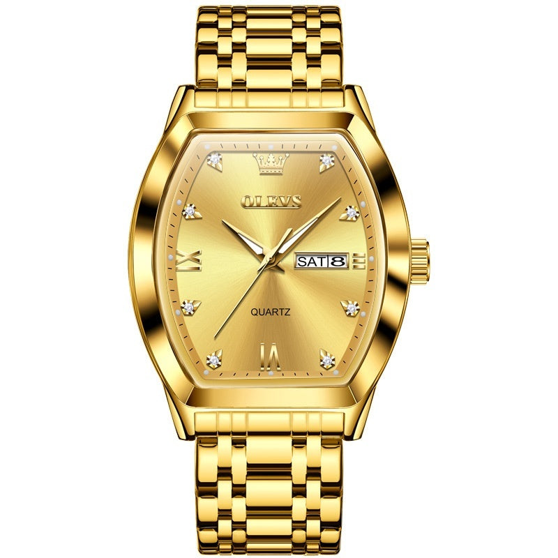 Quartz Barrel Business authentique montre homme