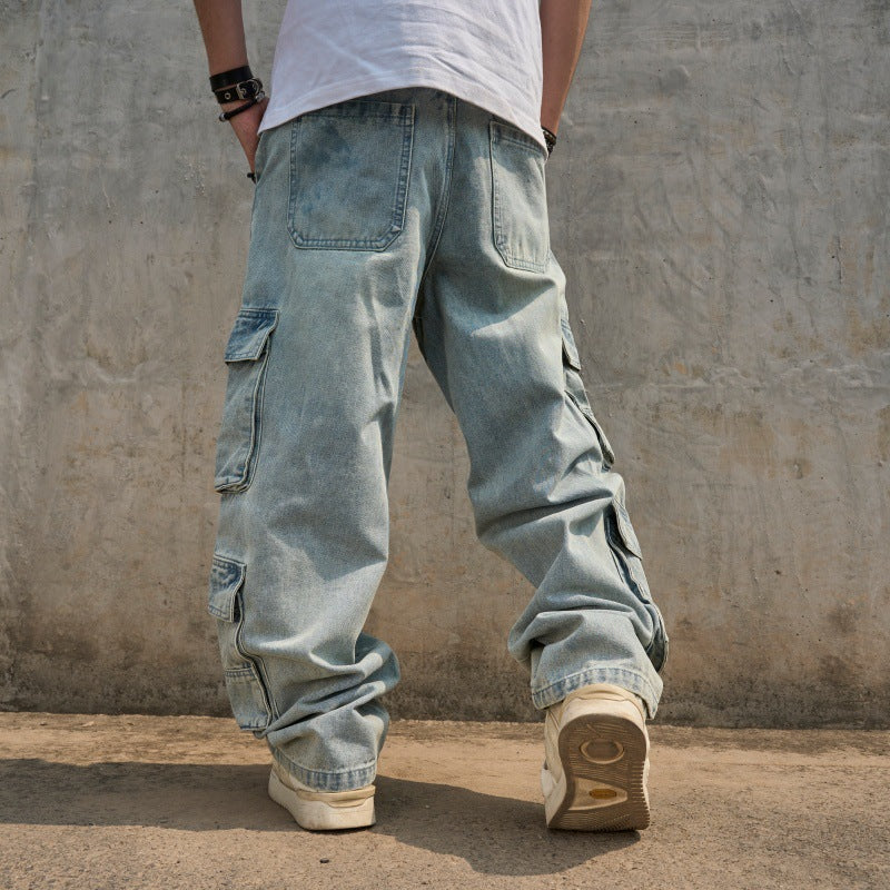 Jeans polyvalents pour hommes occasionnels bleus