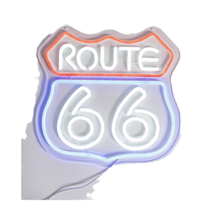 66 Highway Neon LED Glow créatif