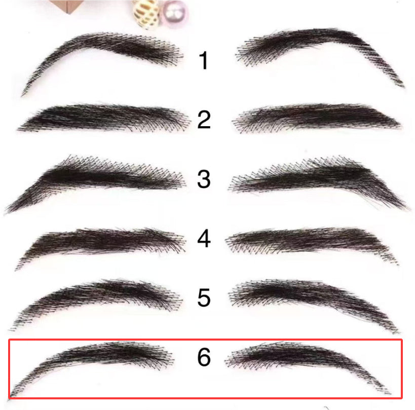 Hommes Crochet faux sourcils invisibles et trois dimensions