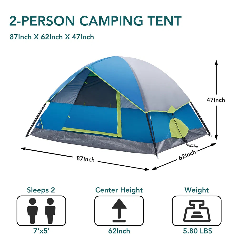 2&4 Tente de camping avec tente en vol