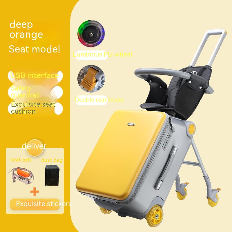 Les enfants peuvent s'asseoir et rouler Trolley Case multifonctionnel