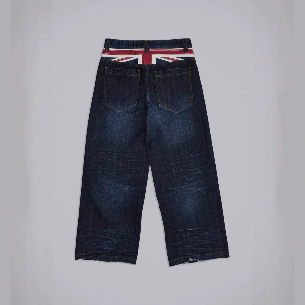 Hommes Relaxed-fit Vintage Patchwork-design Jeans