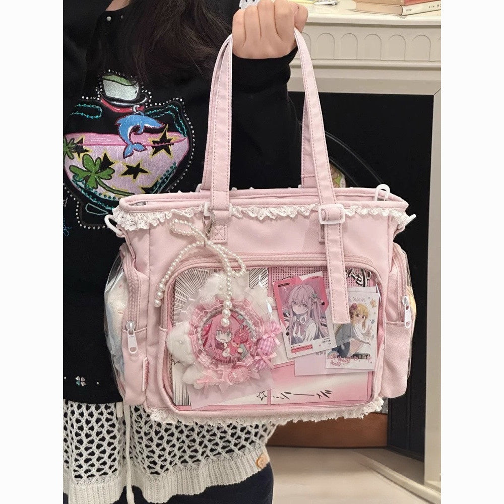 Sac de douleur d'insigne transparent de style japonais