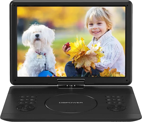 DBPOWER Lecteur DVD portable 16.9" avec grand écran pivotant HD 14.1"