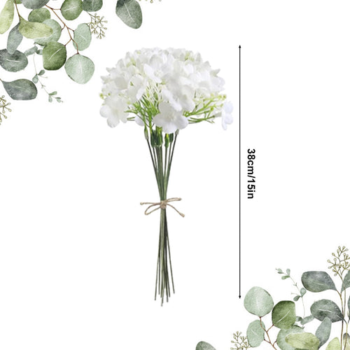 10 Blossoms artificiels de prune blanche miniature