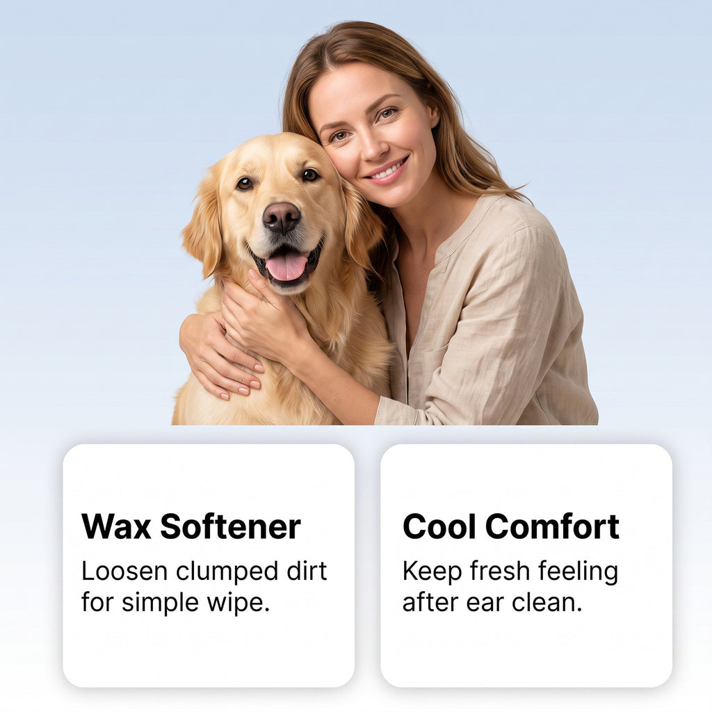 Animaux de compagnie Nettoyeur d'oreille Ingrédients doux Soins de l'oreille Dirt Odor Agent de nettoyage quotidien