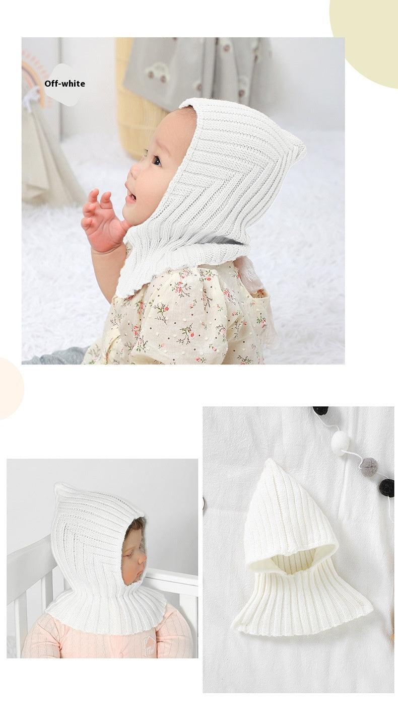 Chapeau bébé et bébé écharpe tout-en-un tenue chaude Casquette