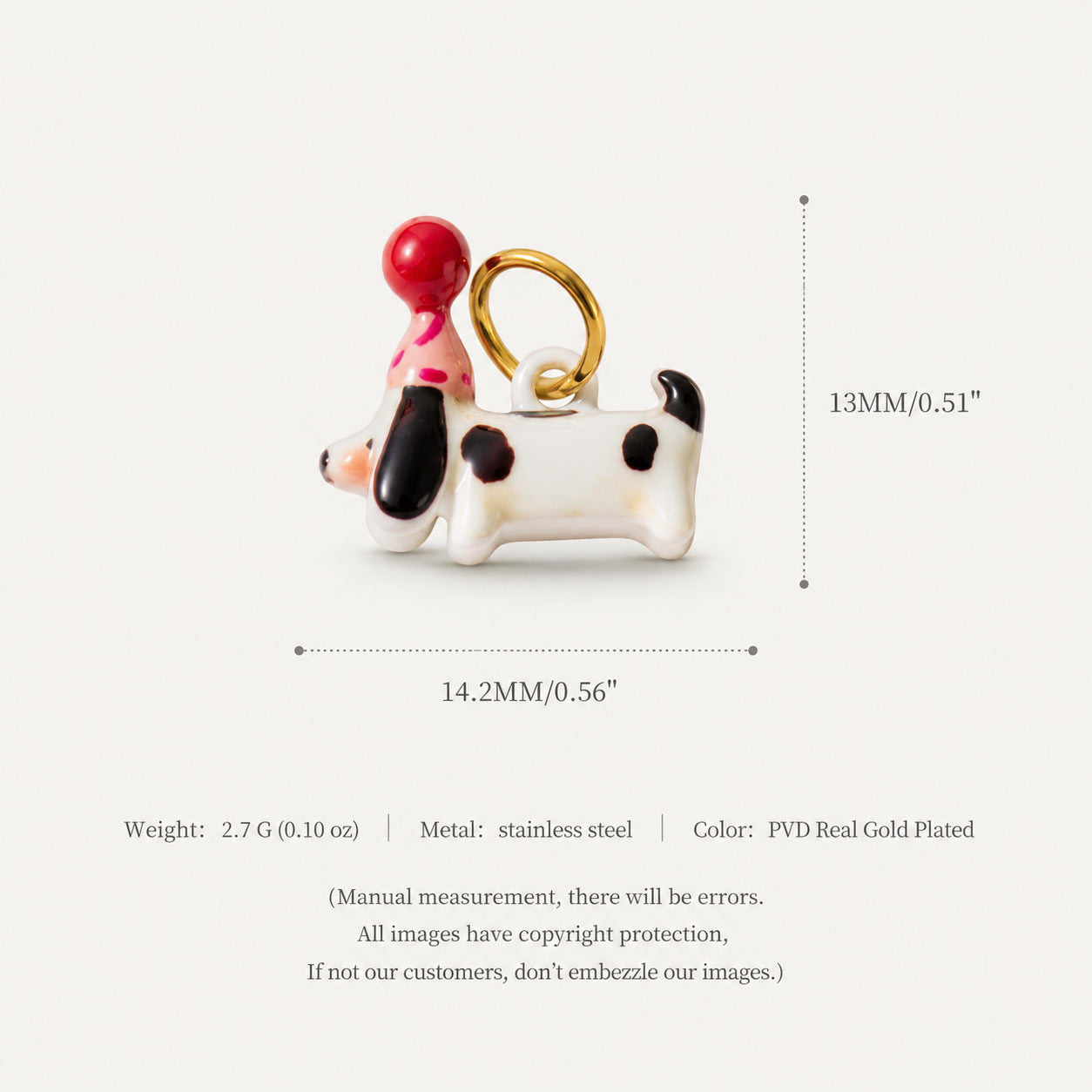 Puppy d'animaux série Zircon pendentif