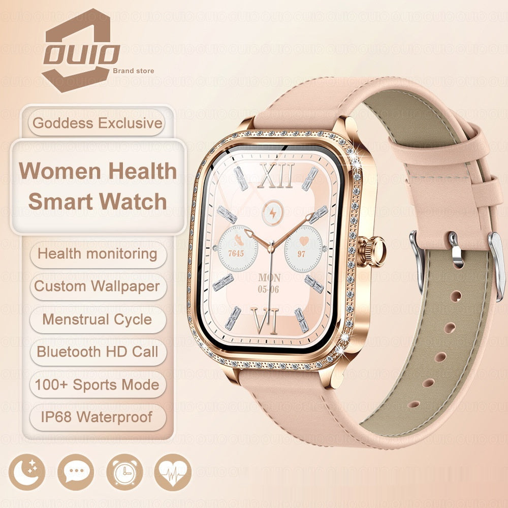 MK88 Bluetooth des femmes appelant la fréquence cardiaque Pression artérielle Calories de détection d'oxygène du sang M