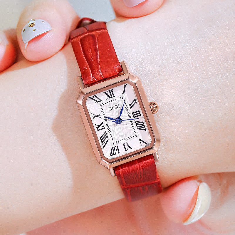 Rétro montre carrée ultra-proof pour femmes