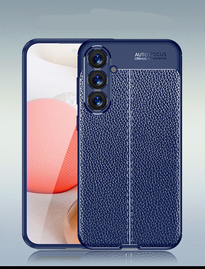S24Ultra Telephone Case M34 Litchi Pattern A35 Anti-fall Shell Business S23FE Cas de protection