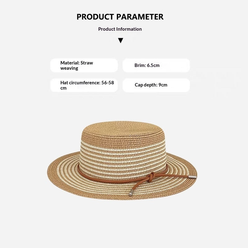 Chapeau de paille d'été de printemps et sac de grande capacité Set multicolore et sac d'épaule