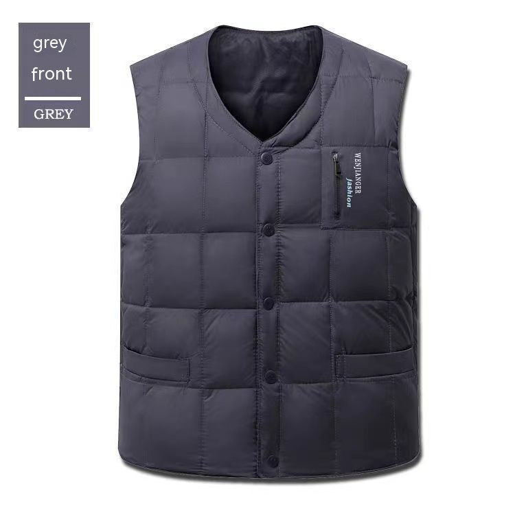 Men's Down Vest Plus-taille Duck Down Vest chaud automne Et l'hiver