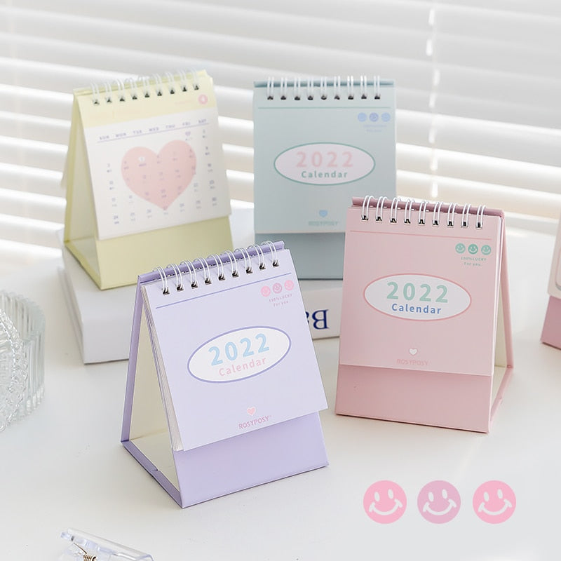 Cream Desk bureau d'apprentissage bobine année calendrier de base bureau