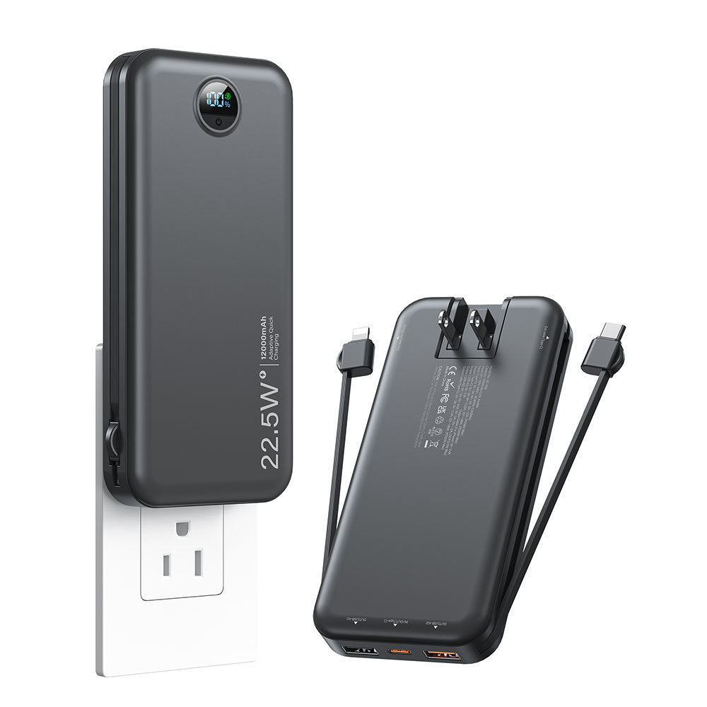 Banque de puissance rechargeable avec recharge rapide et câble