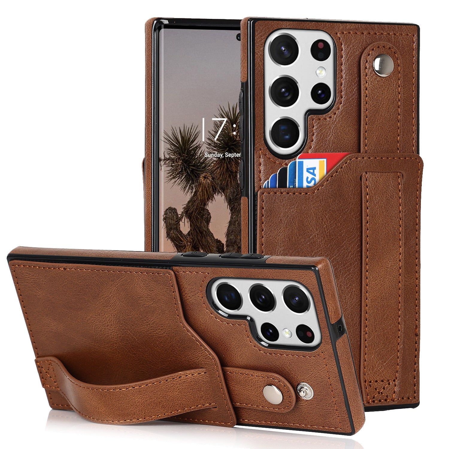 Boîtier en cuir protecteur pour téléphone portable