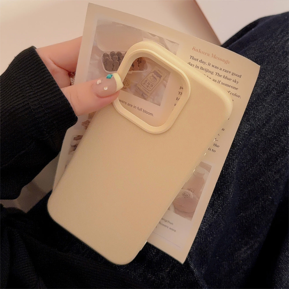 Pure couleur simple boîtier de téléphone en silicone avancé