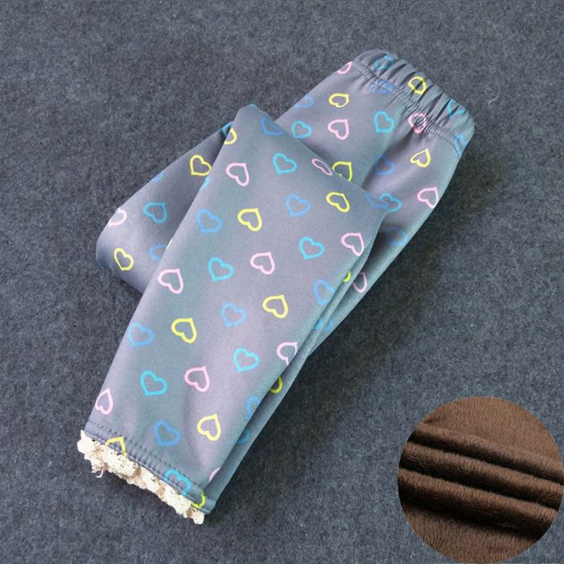 Pantalons Sweet Girls-pied de dentelle Pantalons minces