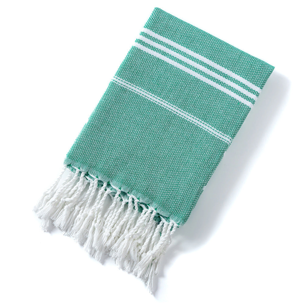 Tassel turc Polyester coton serviette de bain