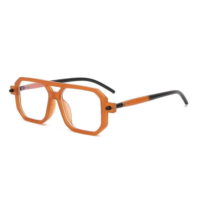 Lunettes de soleil à double pont Square-frame de style Street avec un Premium