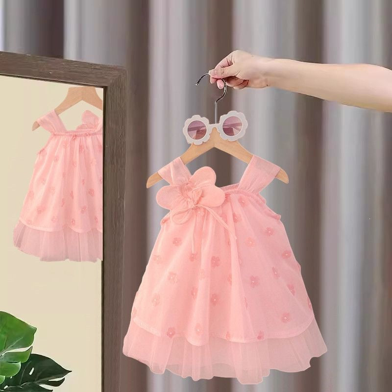 Robe de princesse de style occidental floral pour les petites filles