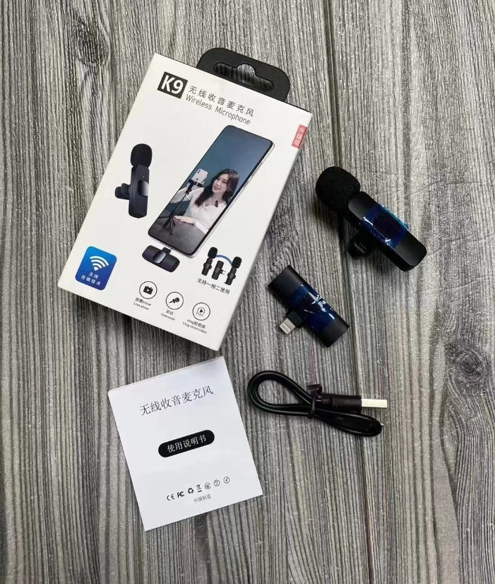 Clip de collier Microphone d'enregistrement vidéo extérieur Microphone sans fil