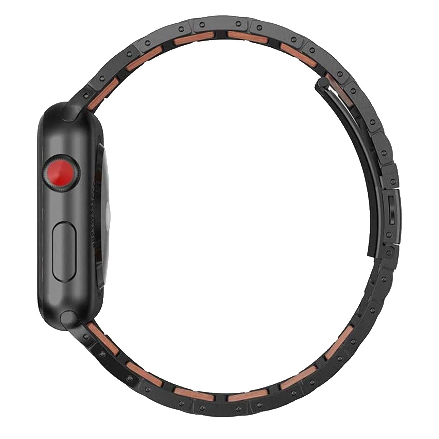 Bracelet de montre en bois de sandale en acier inoxydable créatif