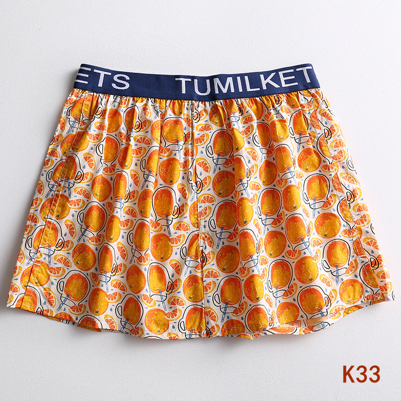 Short de boxeur imprimé homme Short de boxeur à la maison slips de boxeur en coton
