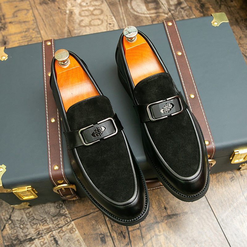 Chaussures en cuir pour hommes Plus-Taille