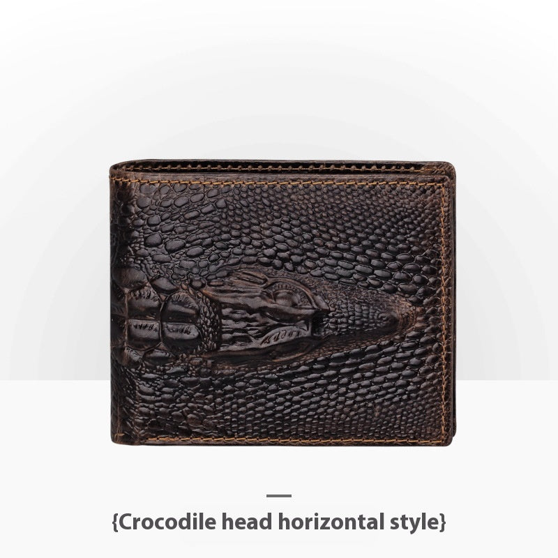 Porte-monnaie en cuir embossé pour homme