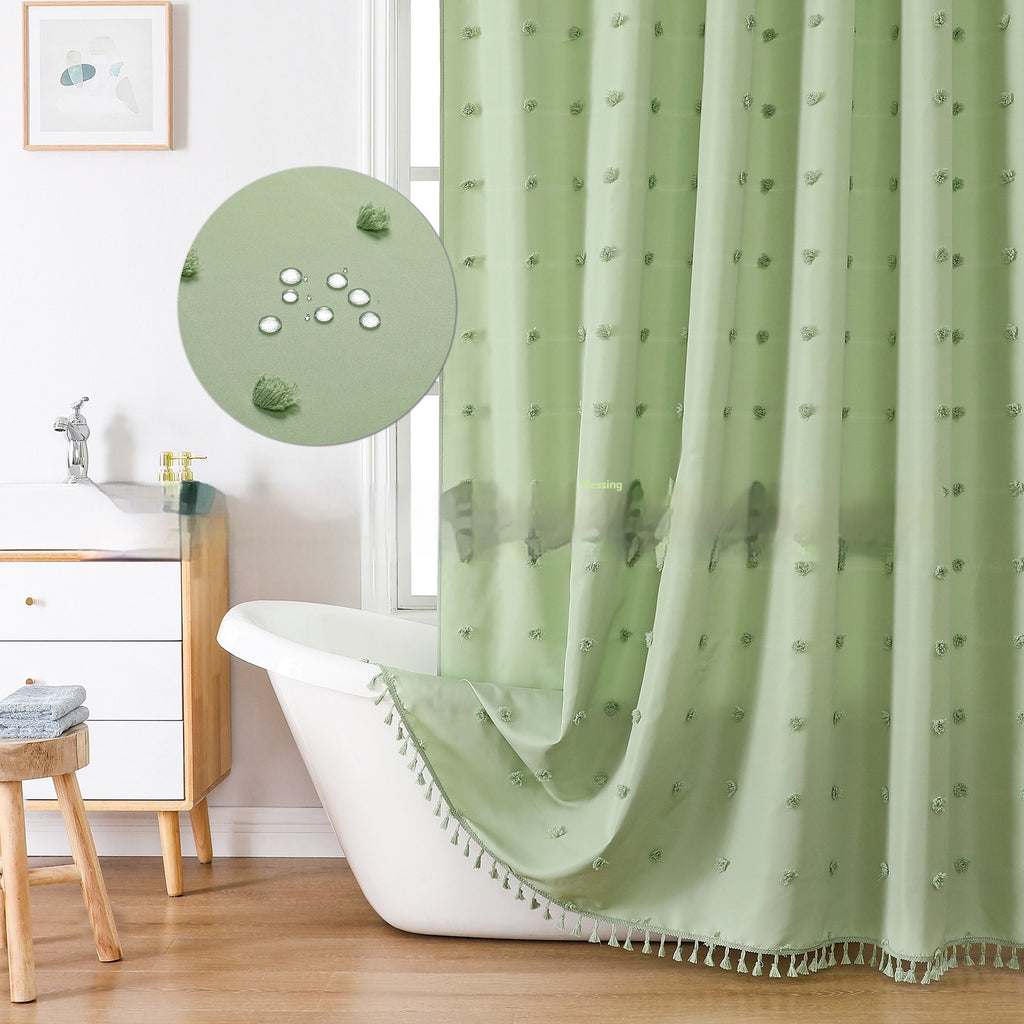 Rideaux de douche simples en polyester Hydrangea coupé