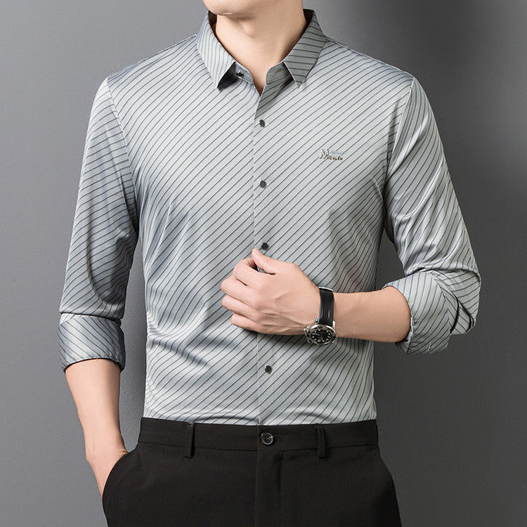 Chemise Homme rayé manches longues