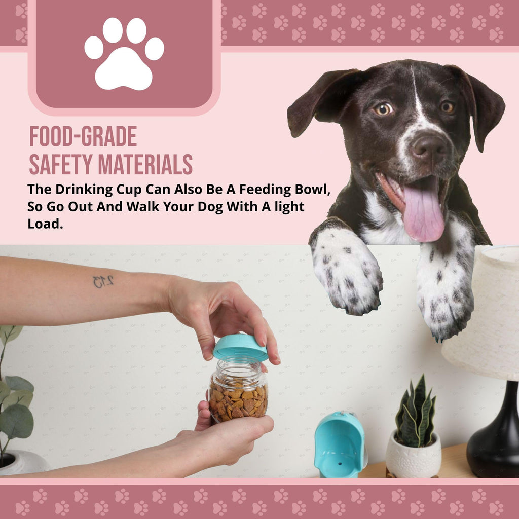 Bouteille d'eau portable pour chien de fuite avec distributeur d'eau pour animaux de voyage pour la marche et le salut