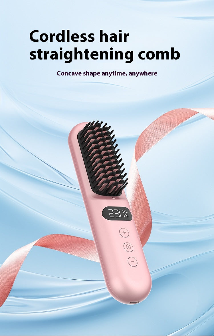 Portable Anion Comb droit Buckle intérieur Flip droit cheveux paresseux employé de bureau étudiant