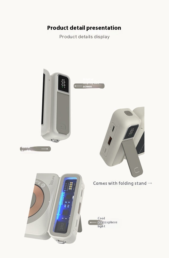 Grande capacité 225W Banque de puissance magnétique sans fil à charge rapide