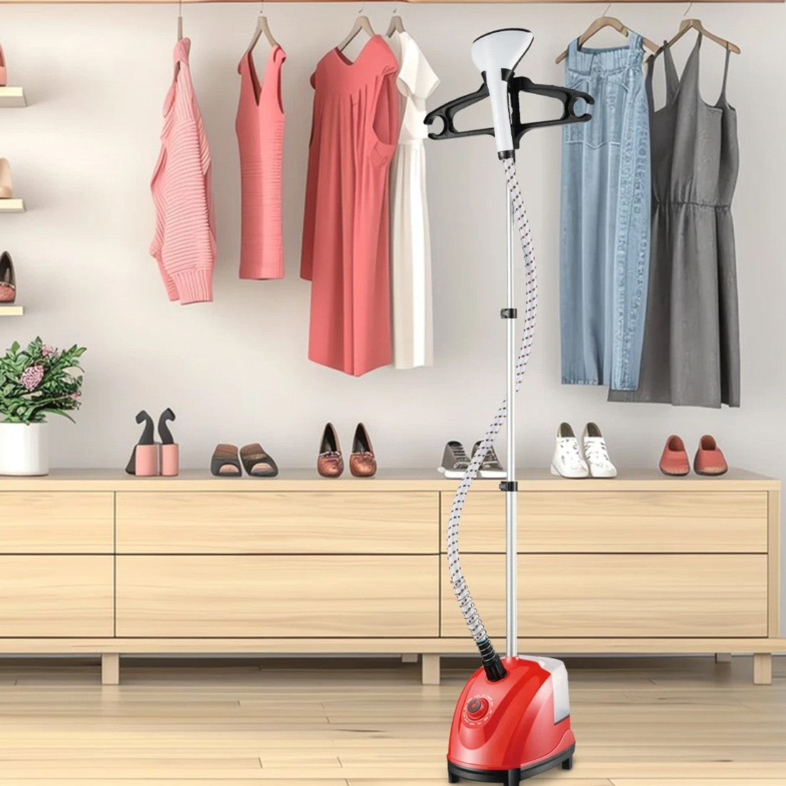 1800W Upright Garment Steamer 1.5L 11 Settings With Ironing Board