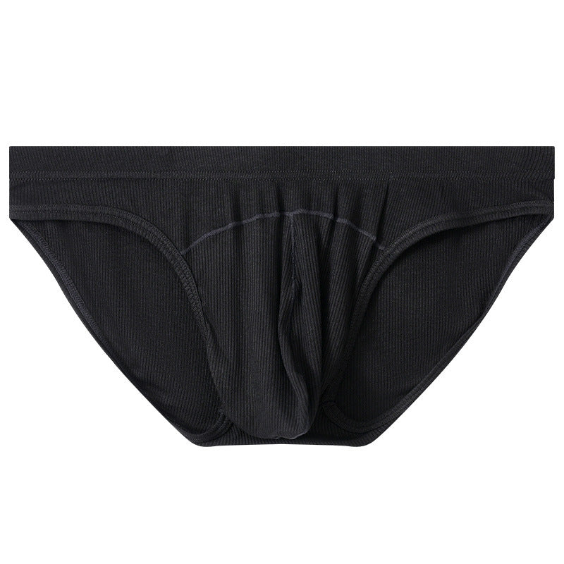Briefs hommes Convex Low Waist Briefs Respirant Sexy Jeune Sous-vêtements Couleur solide Loose Pan