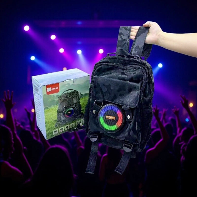 Portable Rechargeable Multifunctional Bluetooth Backpack for Outdoor Use