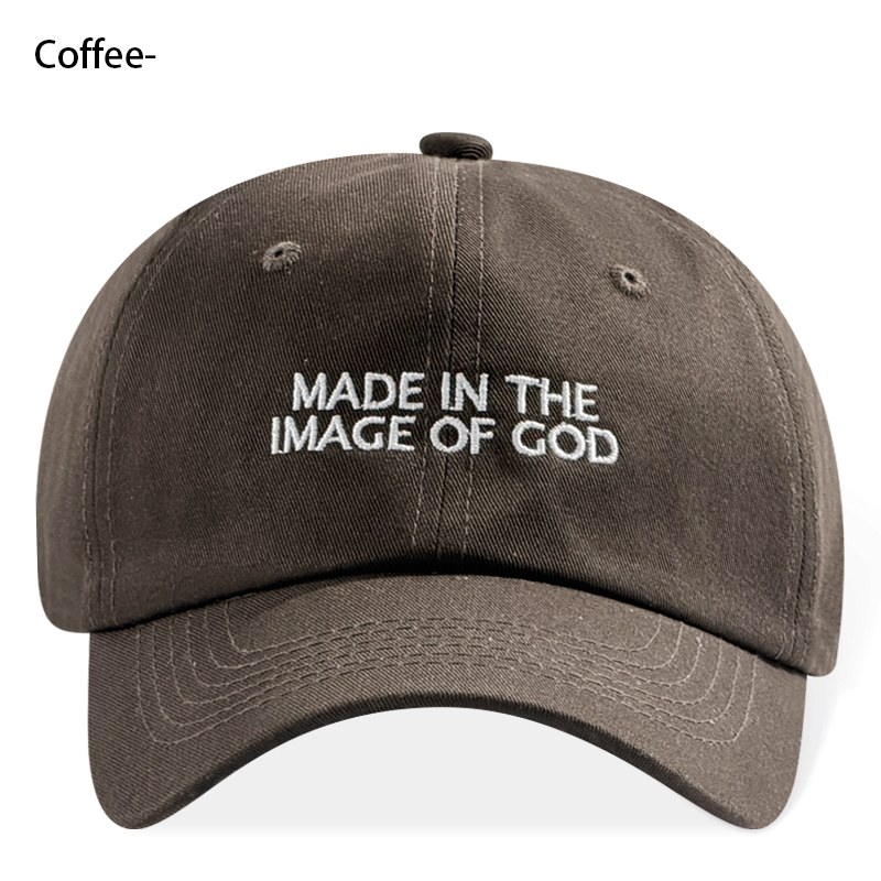 La foi chrétienne faite dans l'image de Dieu brodé Vintage Lavé chapeau de papa unisexe Religio